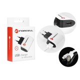 Cargador de Red Forcell para iPhone 5/6/6s/6 Plus/7/7 Plus/8/8 Plus/X con cable USB a Ligthning Cargador de Red Forcell para iPhone 5/6/6s/6 Plus/7/7 Plus/8/8 Plus/X con cable USB a Ligthning