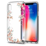 Funda Original SPIGEN Liquid Cristal iPhone X  Blossom  Nature Funda Original SPIGEN Liquid Cristal iPhone X  Blossom  Nature