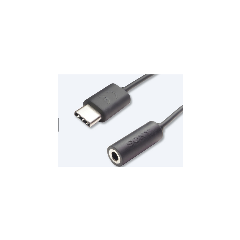 Adaptador Original Sony EC260 USB Tipo C (USB-C) a Jack 3.5mm para Xperia XZ2 Series, Negro, Bulk