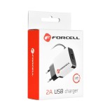 Forcell Cargador de Red Micro USB 2A Universal con Cable Micro USB y Puerto USB Forcell Cargador de Red Micro USB 2A Universal con Cable Micro USB y Puerto USB