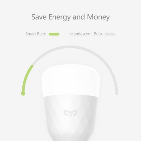 Bombilla Inteligente Xiaomi Wifi Smart Led yeelight E27, YLDP05YL ,10W - Blanco