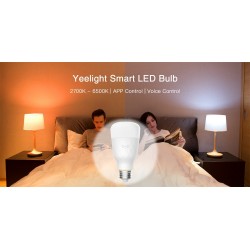 Bombilla Inteligente Xiaomi Wifi Smart Led yeelight E27, YLDP05YL ,10W - Blanco