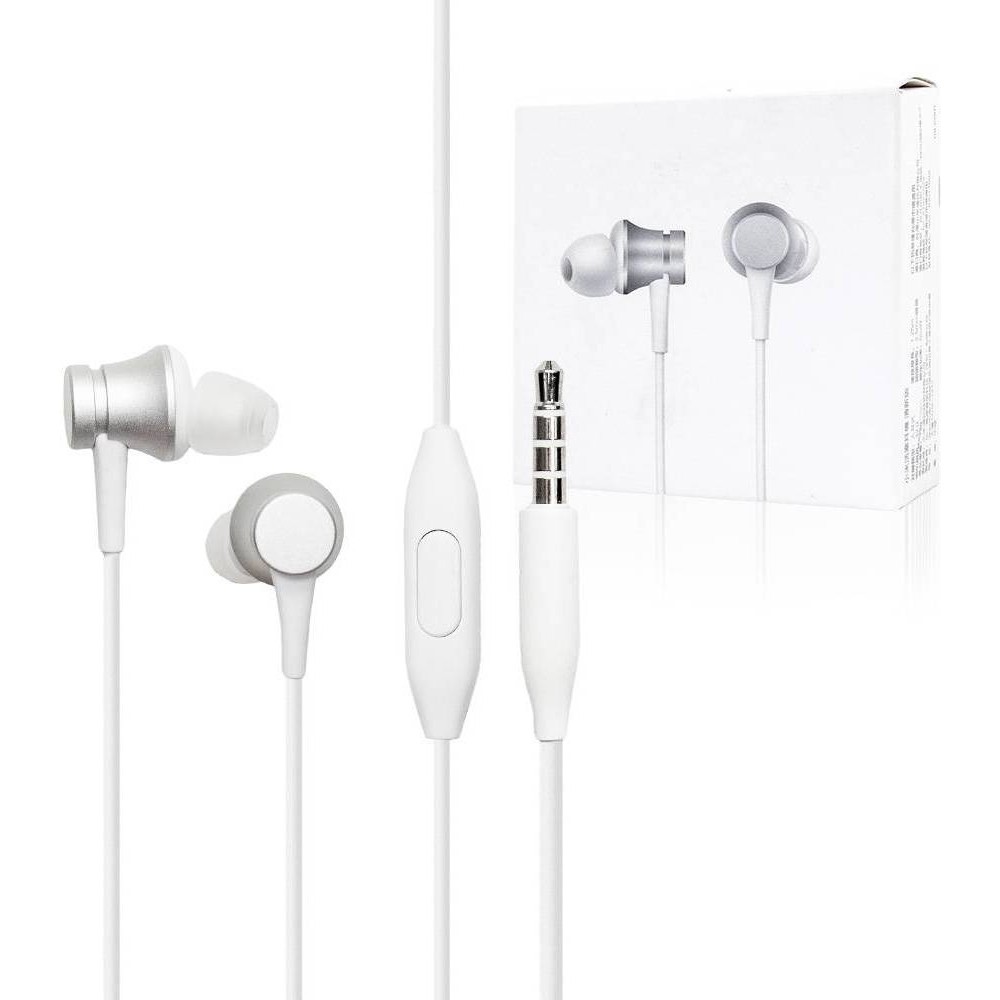 Casque mains libres in-ear d'origine Xiaomi Mi - Argent