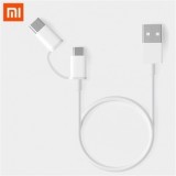 Cable de Datos Original Xiaomi - 2 en 1 USB a Micro USB y tipo C - Blanco Cable de Datos Original Xiaomi - 2 en 1 USB a Micro USB y tipo C - Blanco