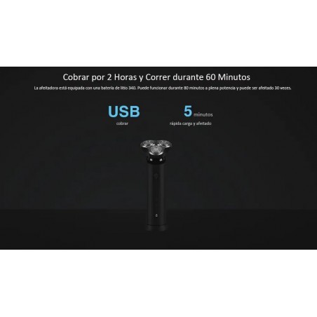 Xiaomi Mijia MJTXD01SKS Rasoir électrique rasage à 360 ° avec flotteur - Noir