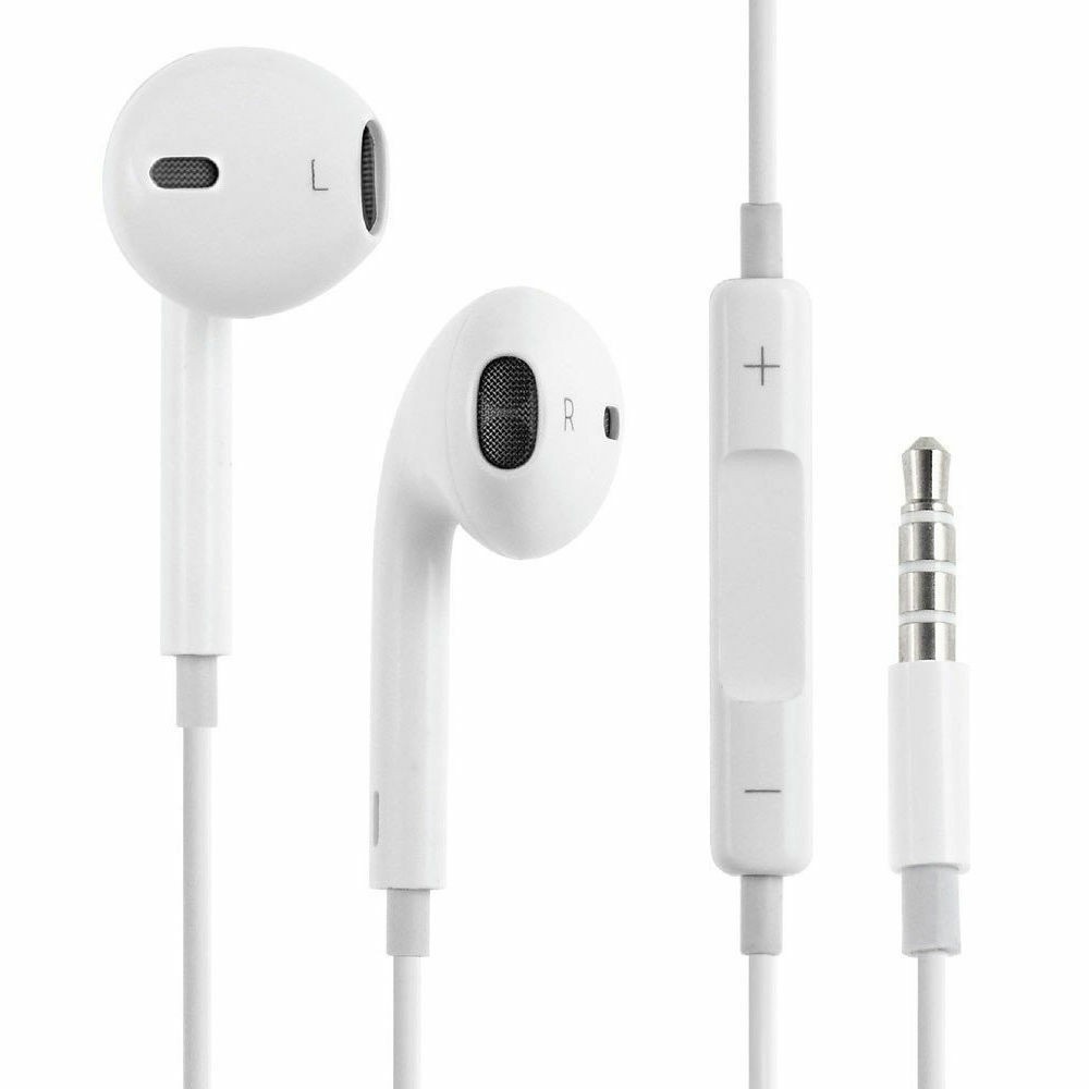 Auriculares EarPods Manos Libres MD827ZM Original para iPhone 5, 6, 6S, Plus, iPod, iPad, Blanco - Blister