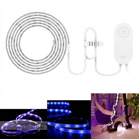 Yeeligth Ligthstrip Plus - Striscia LED Smart Color 2m. (Estensibile) Assistente Google compatibile e Alexa