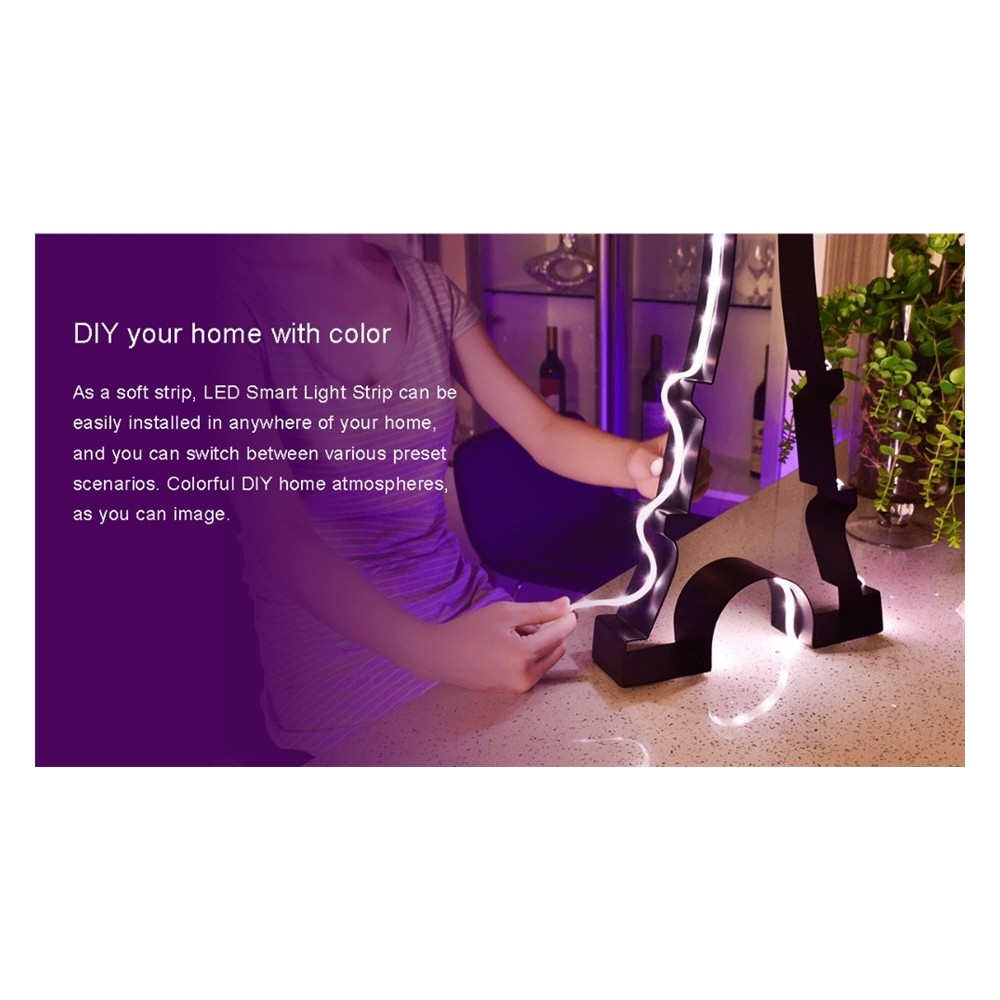 Yeeligth Lichtstreifen Plus - Smart Color LED Strip 2m. (Erweiterbar) Kompatibel mit Google Assistant und Alexa