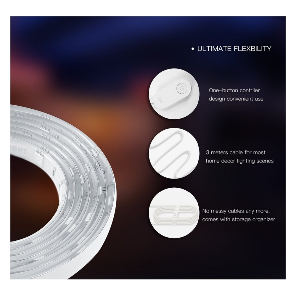 Yeeligth Lichtstreifen Plus - Smart Color LED Strip 2m. (Erweiterbar) Kompatibel mit Google Assistant und Alexa