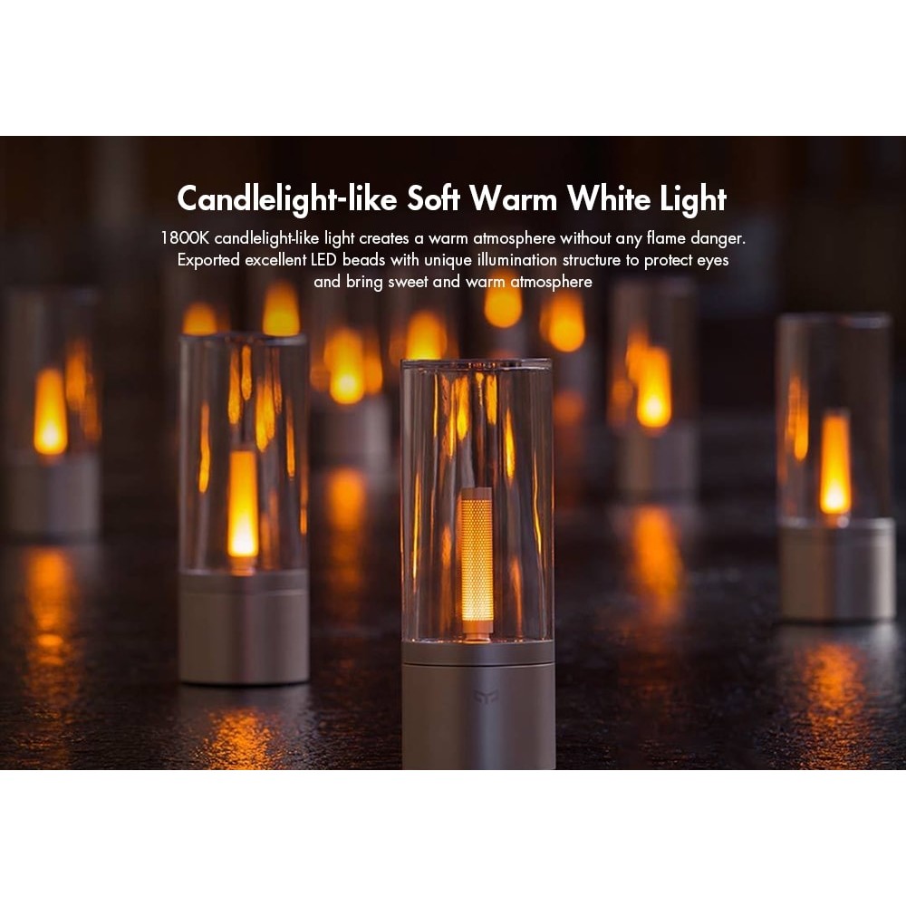 XIAOMI YEELIGHT YLFW01YL Smart Candle Light Ambient Lamp Rechargeable Dimmable LED Night Light