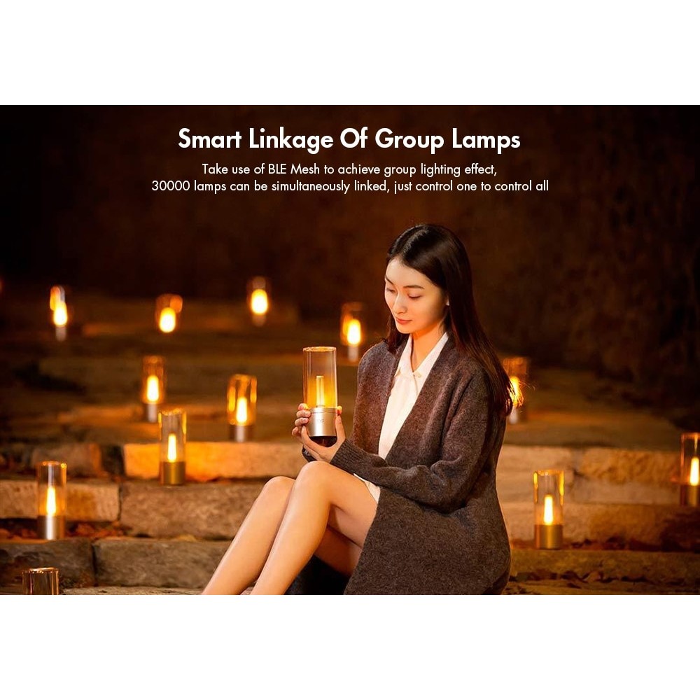 XIAOMI YEELIGHT YLFW01YL Smart Candle Light Ambient Lamp Rechargeable Dimmable LED Night Light