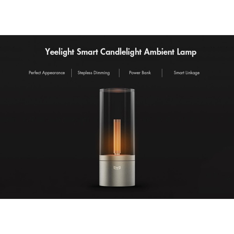 YEELIGHT YLFW01YL Lámpara LED de Noche Inteligente con Efecto Luz De Vela - Regulable - Con Batería Recargable