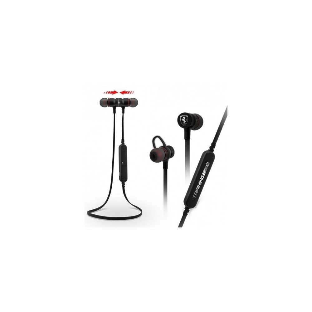 Ferrari Auriculares Bluetooth Estereo para Deporte - Entrenamiento - Negro
