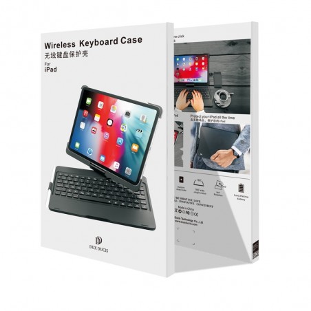 Custodia Per Tastiera Senza Fili Rotante Bluetooth DUX DUCIS Per IPad Pro Da 11 Pollici (2018) - Nero