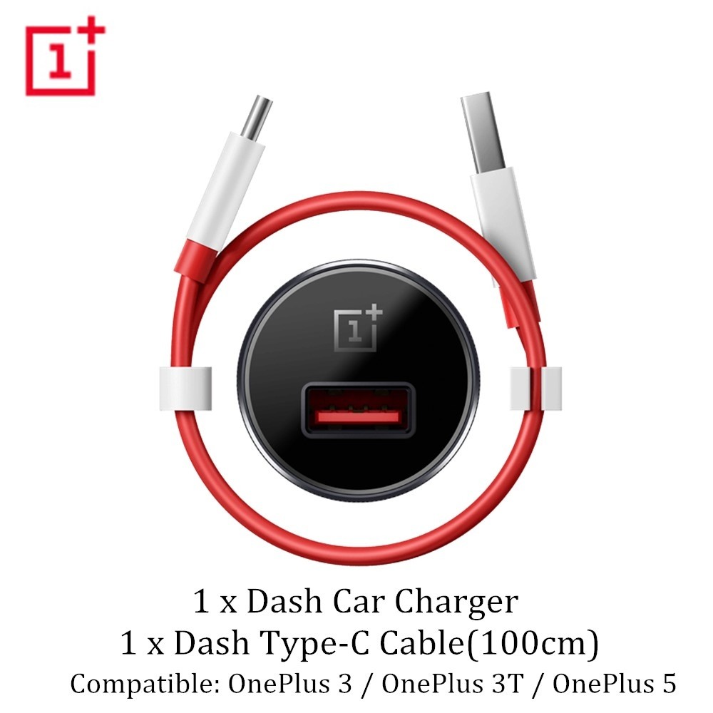 ONEPLUS Dash Car charger + USB 3.1 Type-C Quick Fast Charge Data Cable for OnePlus 6/5T/5/3/3T