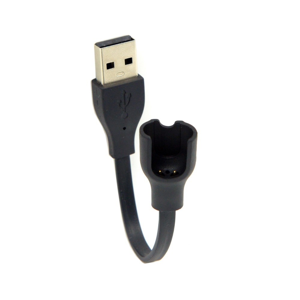 Pack 2 x Kompatibles Xiaomi Mi Band 2 USB-Ladekabel - Schwarz
