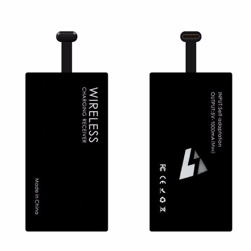 Adaptateur de charge sans fil QI (1000mAh) USB-C pour Samsung, Sony, Xiaomi, OnePlus, Huawei, LG ...