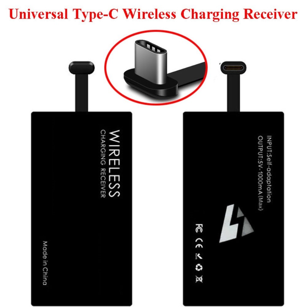 Wireless Charging Adapter QI (1000mAh) USB-C for Samsung, Sony, Xiaomi, OnePlus, Huawei, LG ...