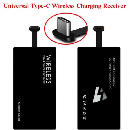 Wireless Charging Adapter QI (1000mAh) USB-C for Samsung, Sony, Xiaomi, OnePlus, Huawei, LG ...
