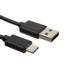 Cable Original Xiaomi USB Tipo C (USB-C) 3A Compatible con Carga Rápida - Negro - Bulk + Protector Cable