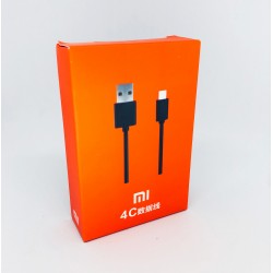 Cable Original Xiaomi USB Tipo C (USB-C) 3A Compatible con Carga Rápida - Negro - Bulk + Protector Cable