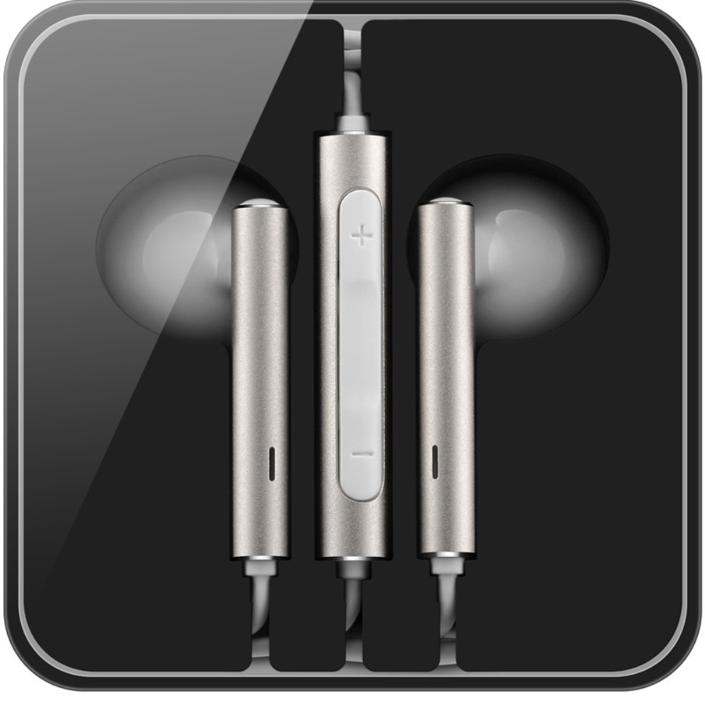 Casque d'origine Huawei Honor AM116 (version In-Ear / prise jack 3,5 mm / microphone) en métal - sous blister