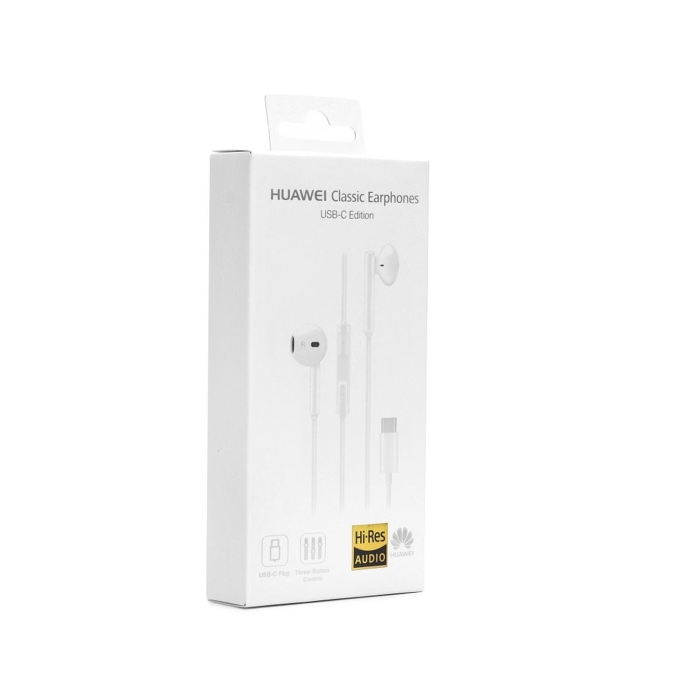Casque d'origine Huawei CM33 USB-C pour P20, P30, Mate 10, 20 - Intra-auriculaire - Noir - Sous blister