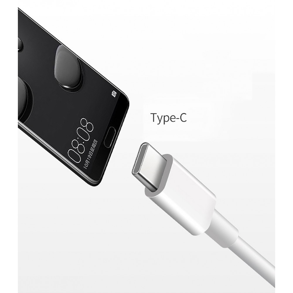 Casque d'origine Huawei CM33 USB-C pour P20, P30, Mate 10, 20 - Intra-auriculaire - Noir - Sous blister
