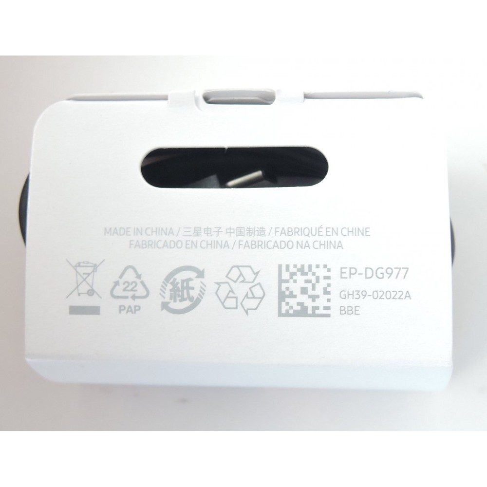 Câble d'origine Samsung EP-DG970BBE (150cm) USB-C pour Galaxy S10, S10 +, S10e, noir - En vrac + cadeau
