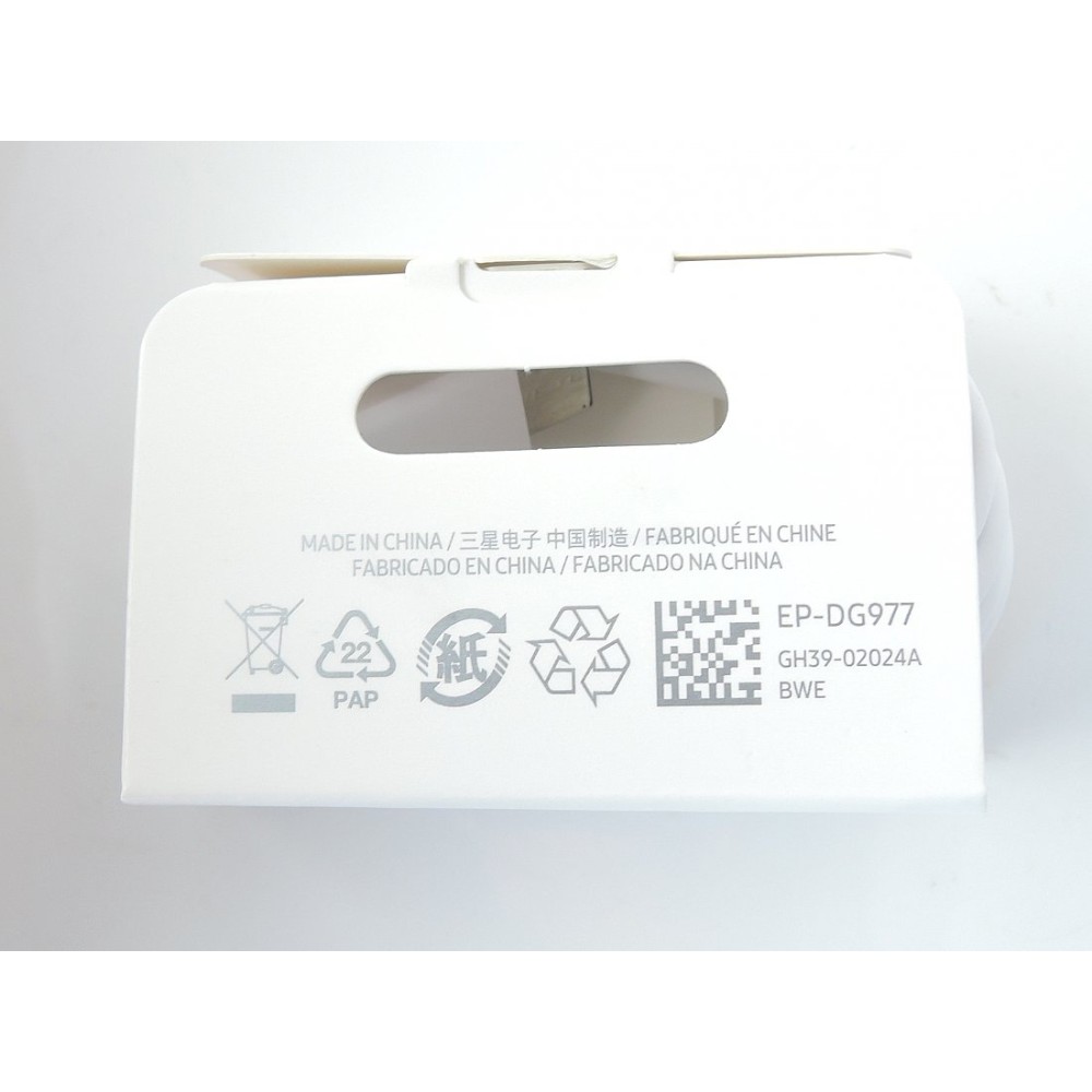 Cavo originale EP-DG977BWE (1m) USB-C a USB-C per Galaxy S10 - Bianco - Bulk