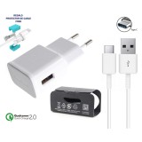 EP-TA200 (15W) Chargeur Rapide QC 2.0 Original pour Galaxy S10, S10 +, S10e - Blanc - Gros + Cadeau EP-TA200 (15W) Chargeur Rapide QC 2.0 Original pour Galaxy S10, S10 +, S10e - Blanc - Gros + Cadeau