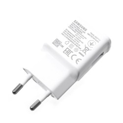 EP-TA200 (15W) Chargeur Rapide QC 2.0 Original pour Galaxy S10, S10 +, S10e - Blanc - Gros + Cadeau