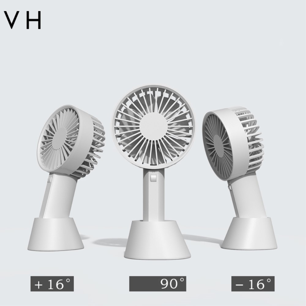 XlAOMl VH Ventilateur De Poche Portable À Base Réglable Avec 3 Vitesses De Vent USB Rechargeable - Gris