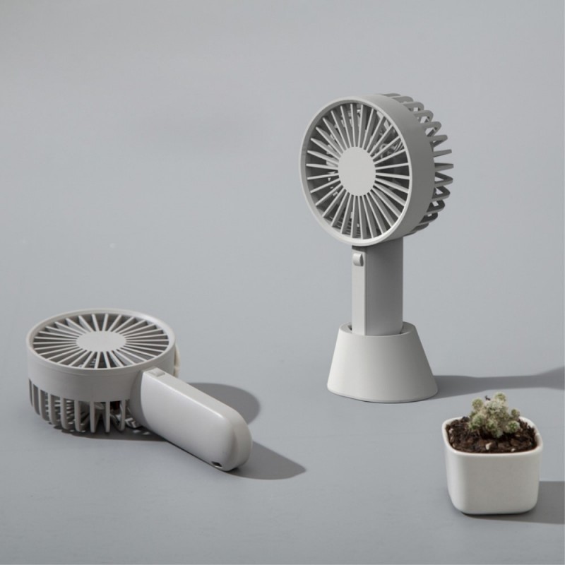 XlAOMl VH Verstellbarer, Tragbarer Handventilator Mit 3 Windgeschwindigkeit USB Aufladbar - Grau