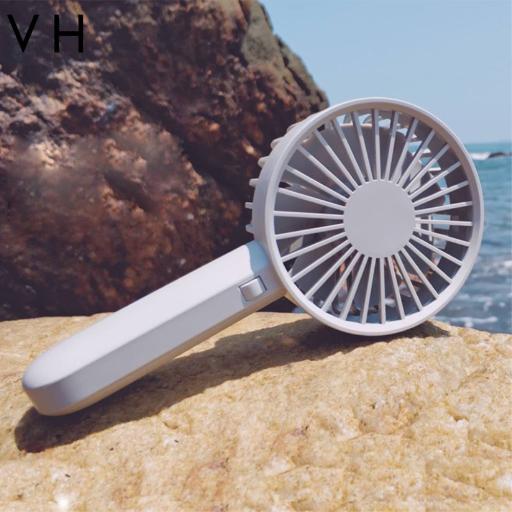 XlAOMl VH Ventilador de Mano Portátil con Base Ajustable - 3 Velocidad - Recargable por USB - Gris