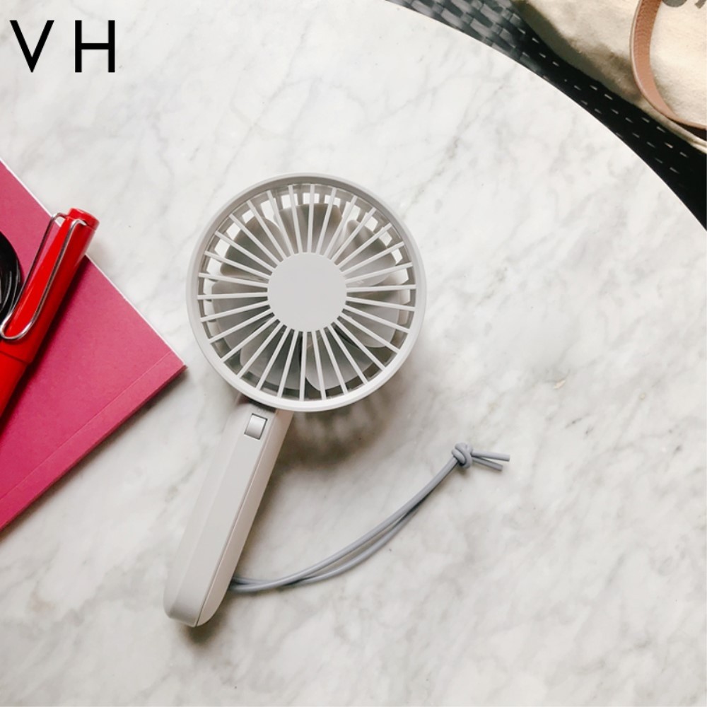 XlAOMl VH Ventilateur De Poche Portable À Base Réglable Avec 3 Vitesses De Vent USB Rechargeable - Gris