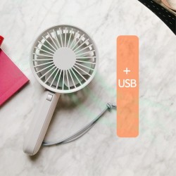 XlAOMl VH Base Regolabile Portatile Ventola Portatile 3 Velocità Del Vento USB Ricaricabile - Grigio