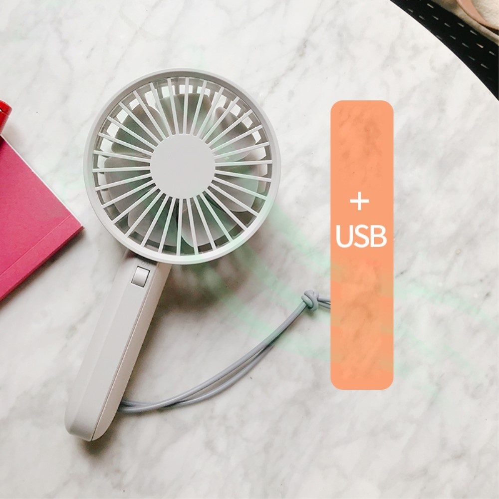 XlAOMl VH Ventilador de Mano Portátil con Base Ajustable - 3 Velocidad - Recargable por USB - Gris