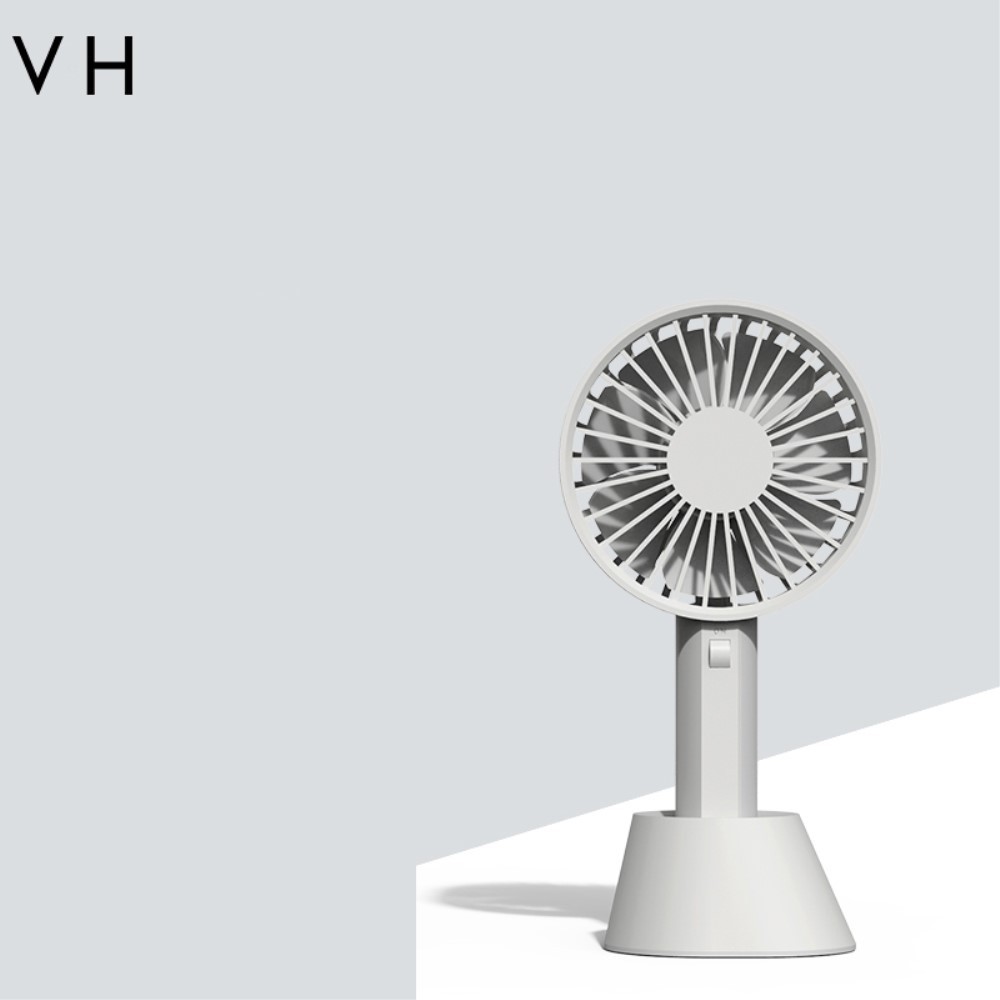 XlAOMl VH Ventilador de Mano Portátil con Base Ajustable - 3 Velocidad - Recargable por USB - Gris