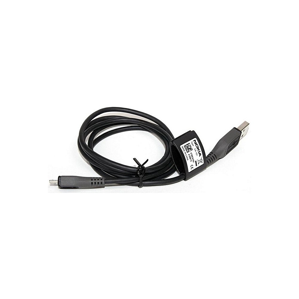 Nokia CA-101 Micro-USB Original Cable - Black - Bulk