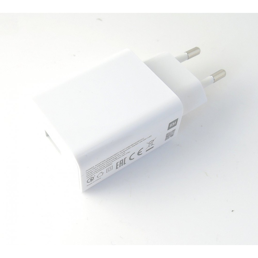Caricabatterie XlAOMl originale MDY-10-EF (18W) Carica rapida USB-C 3.0 per Mi 5, Nota 2, Mi Mix, Mi 6, Mi Max 2, Bianco