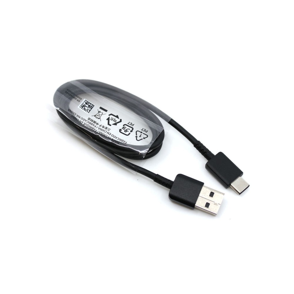 Original Samsung EP-DR140ABE USB Type C Cable for Galaxy S9, S10, Note 9, 10, A30, A40, A50, A70 - Black - Bulk