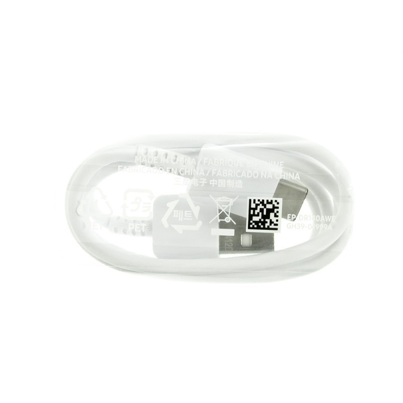 Cable Original Samsung EP-DR140AWE USB Tipo C - 80cm. para Galaxy S9, S10, Note 9, 10, A30, A40, A50, A70 - Blanco- Bulk