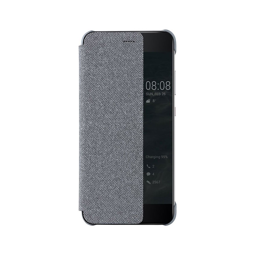 Funda Tipo Libro con Ventana Original para Huawei P10 (Smart View) Gris Claro