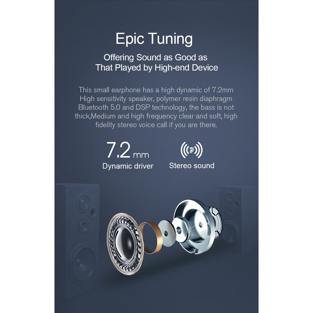 Haylou TWS Earbuds GT1 (Xiaomi Design) Control Táctil - BT 5.0 - Cancelación Ruido - Negro