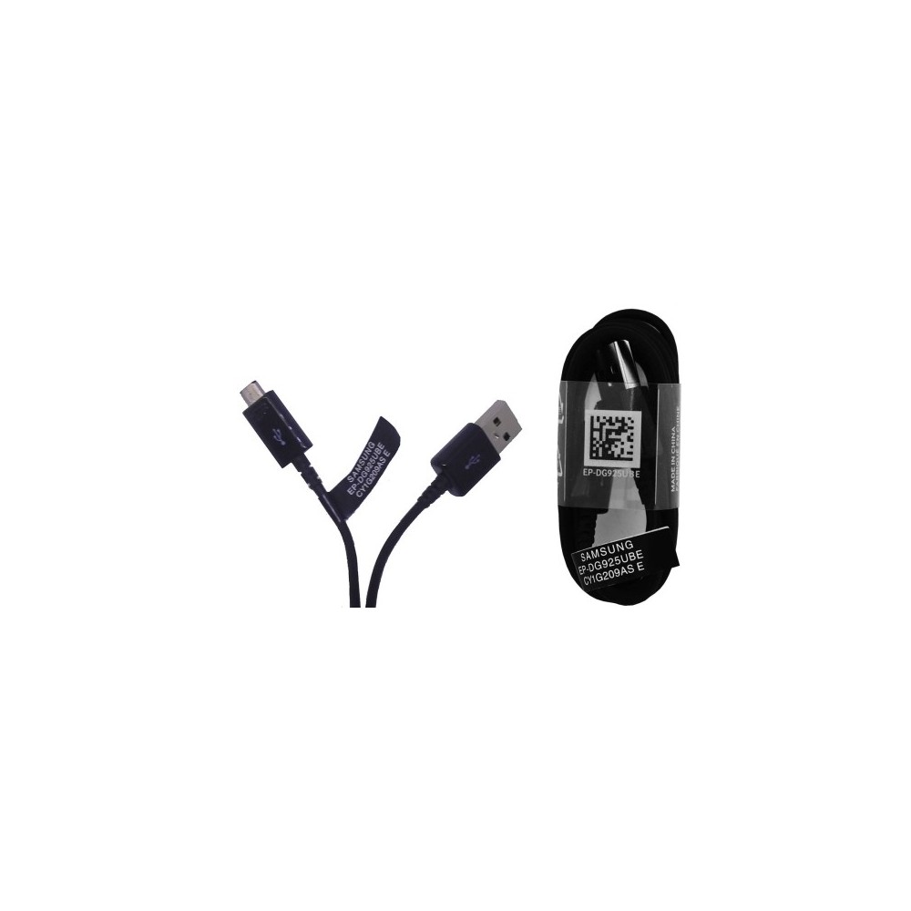 Original Samsung EP-DG925UWE Micro-USB Cable, Compatible Fast Charge, Black, Bulk