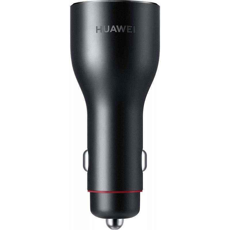 Original HUAWEI CP37 Supercharge Cargador de Coche 40W Max 10V 4A USB Dual 5A Tipo-C - Negro
