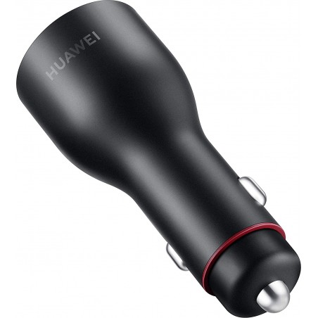 Original HUAWEI CP37 Supercharge Cargador de Coche 40W Max 10V 4A USB Dual 5A Tipo-C - Negro