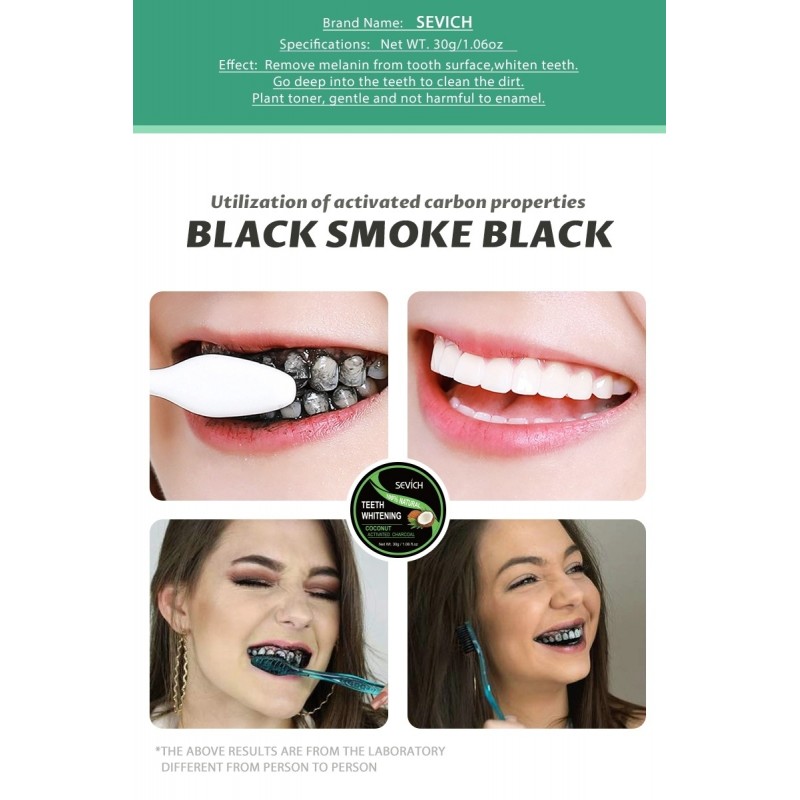 Carbon Activado de Coco para Blanqueamiento de Dientes 30 gr
