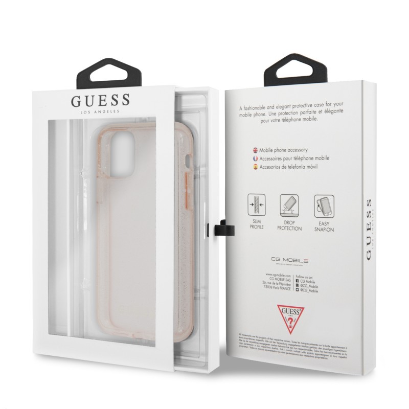 Guess Glitter Cover para iPhone 11 Pro Rosa